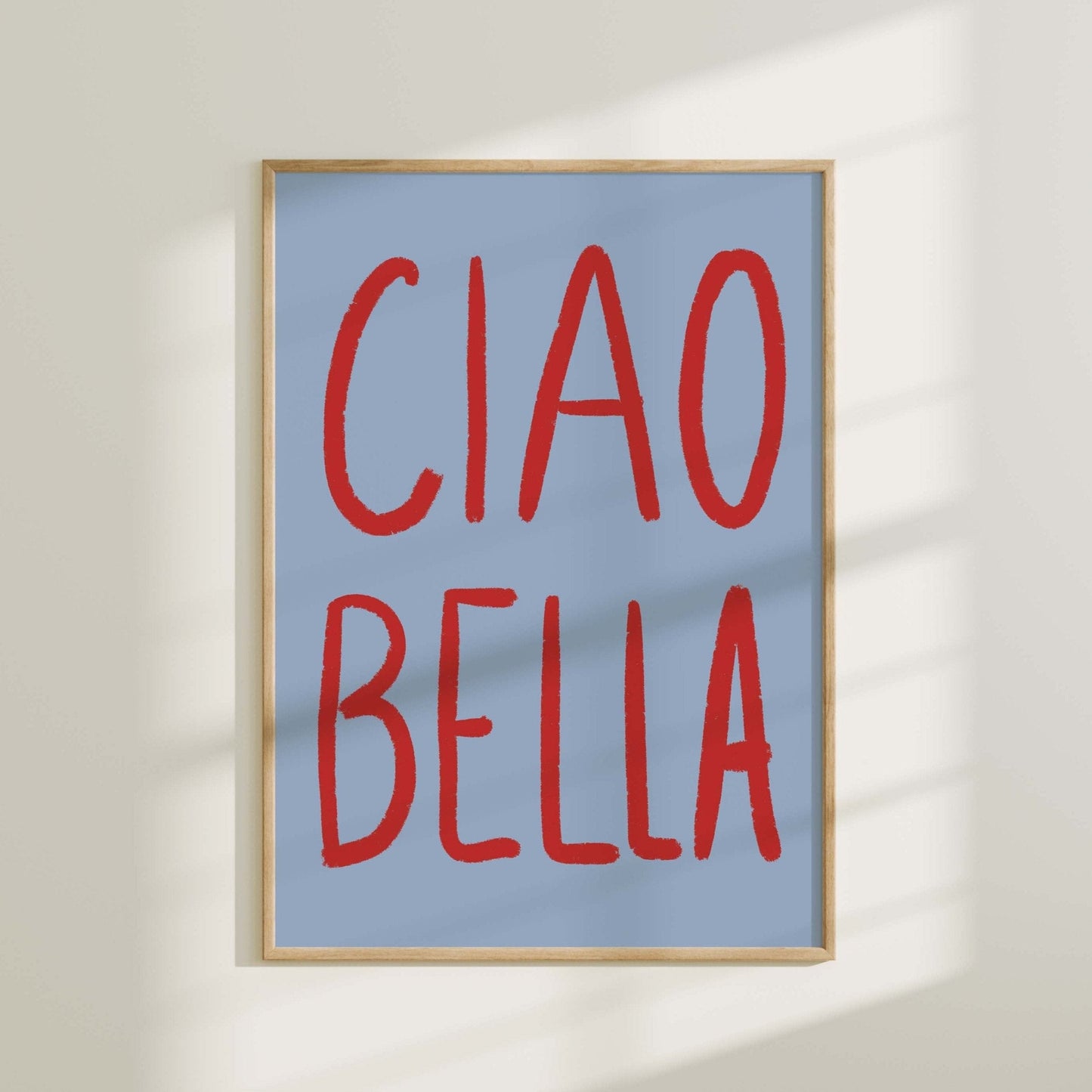 ciao bella blue print wall decor poster 