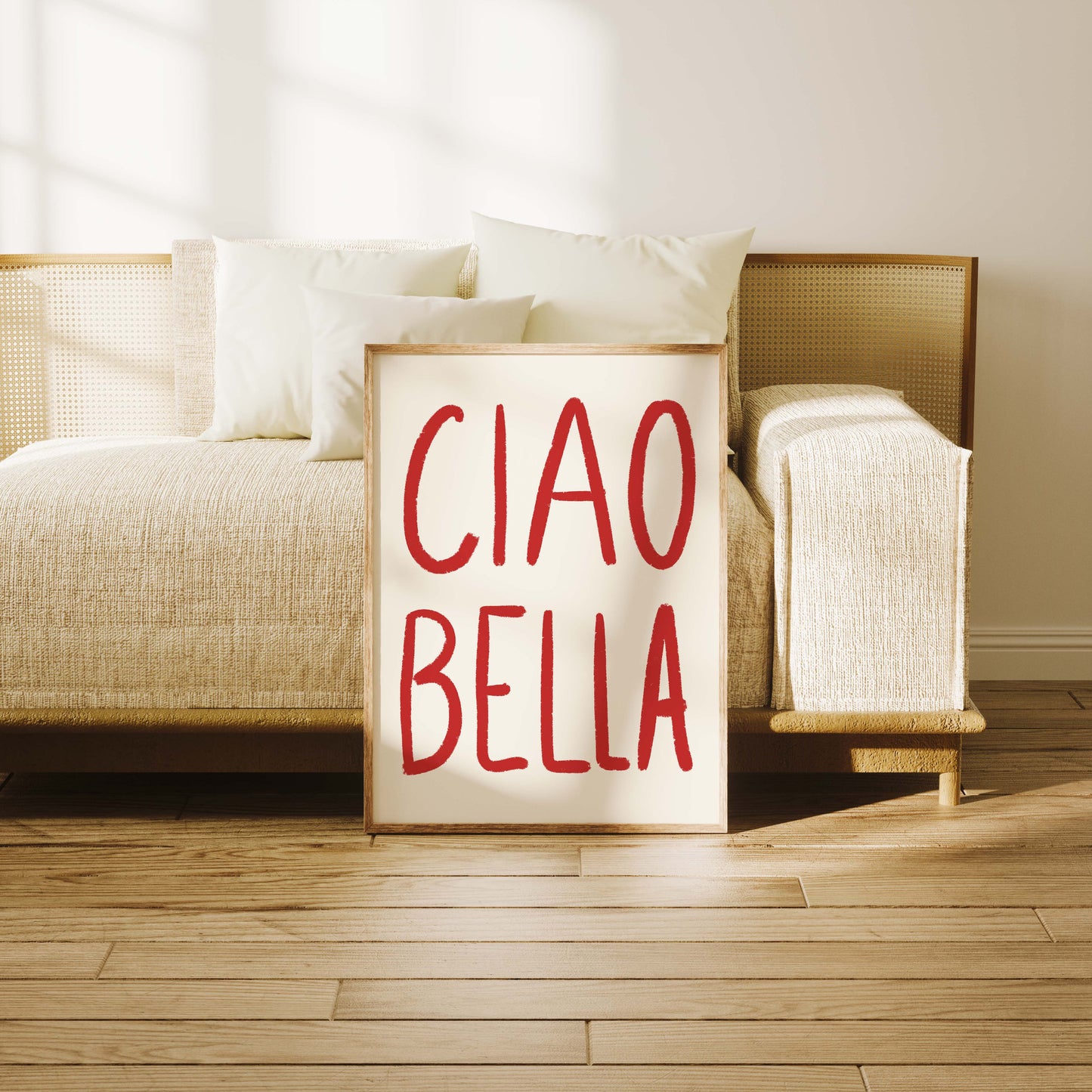 Plakat Ciao Bella Czerwony