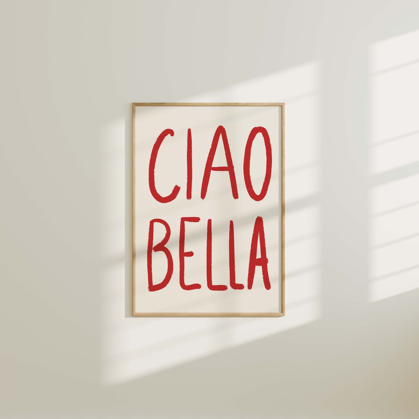 Plakat Ciao Bella Czerwony