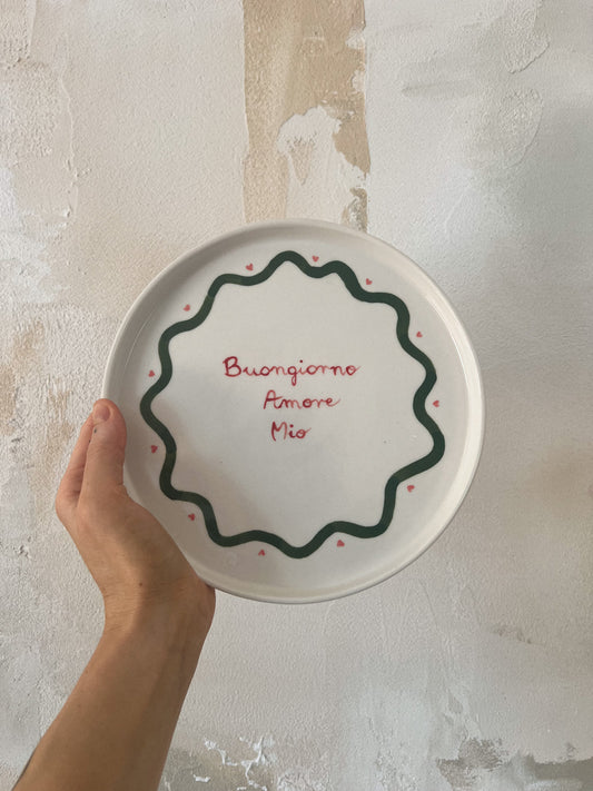 Talerz BUONGIORNO AMORE MIO 21 cm