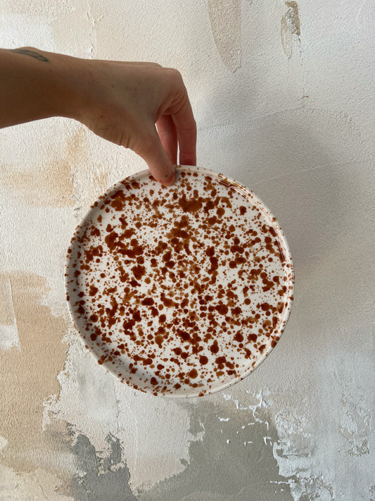 Speckled brown plate | MARE | 21 cm