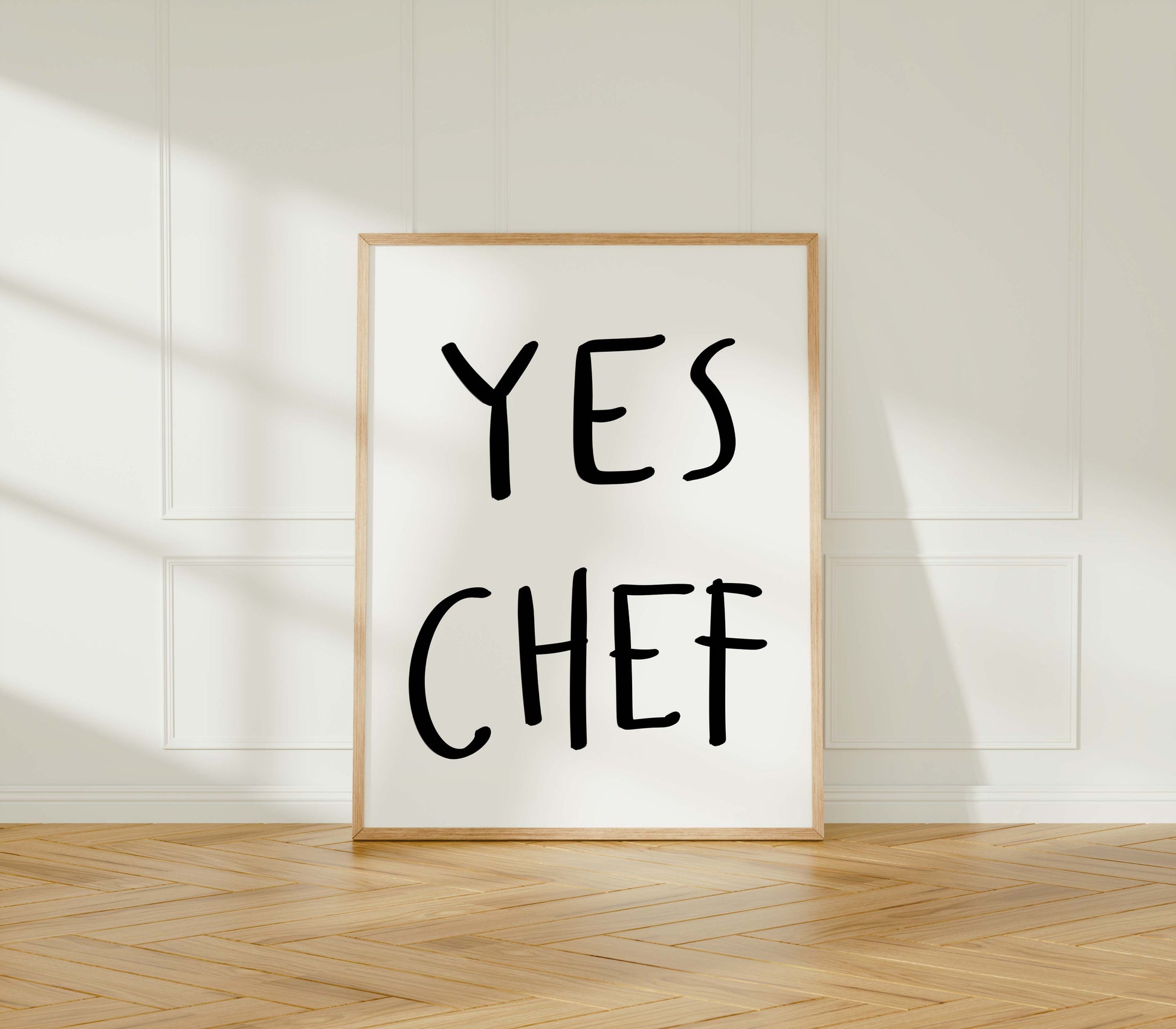 yes chef kitchen wall decor print poster quote aesthetic 